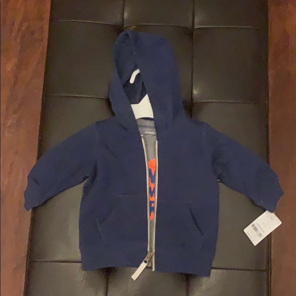 T shirt and zip up hoodie